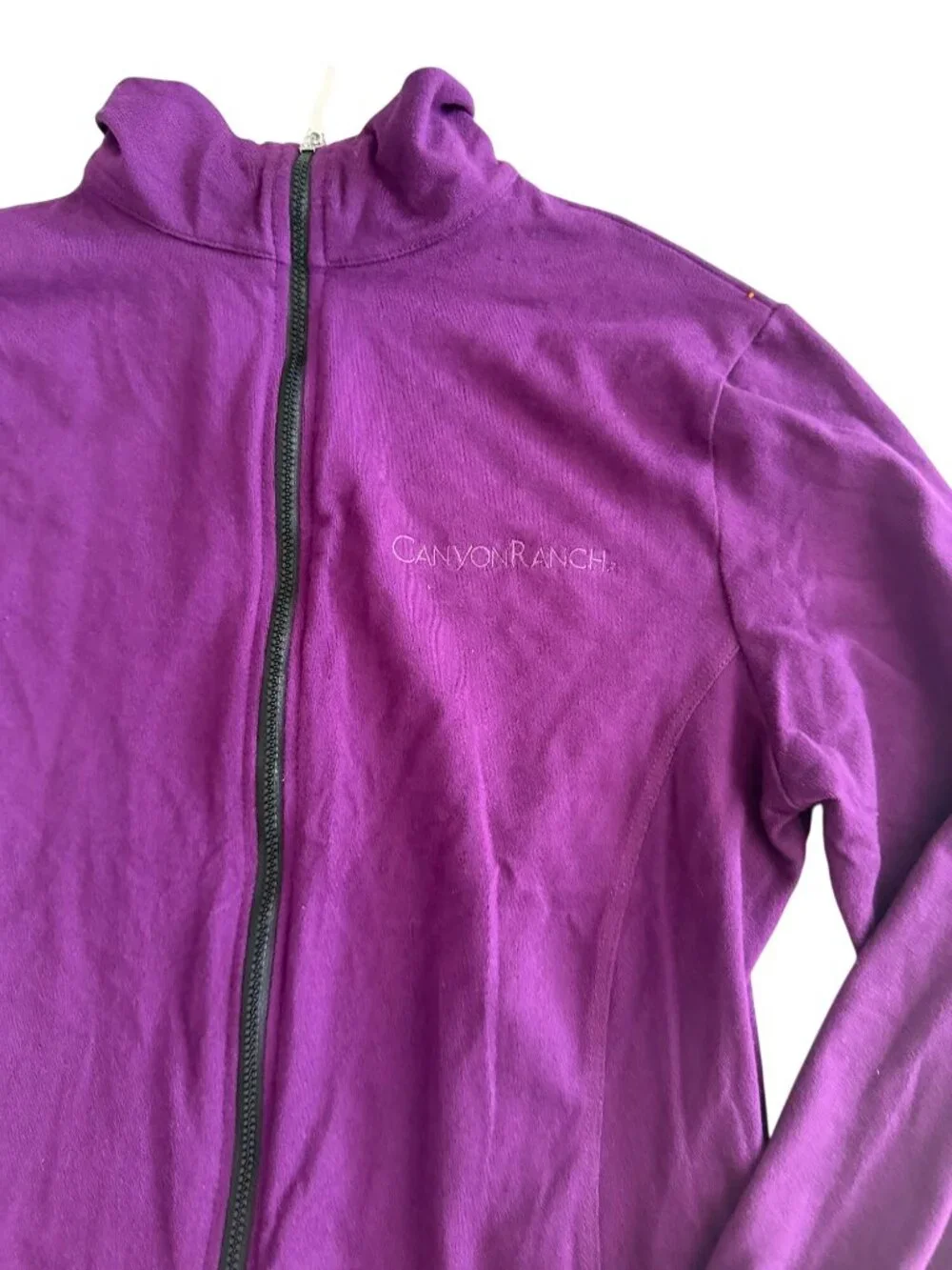 CANYON RANCH Purple Zip Track Jacket Size Small